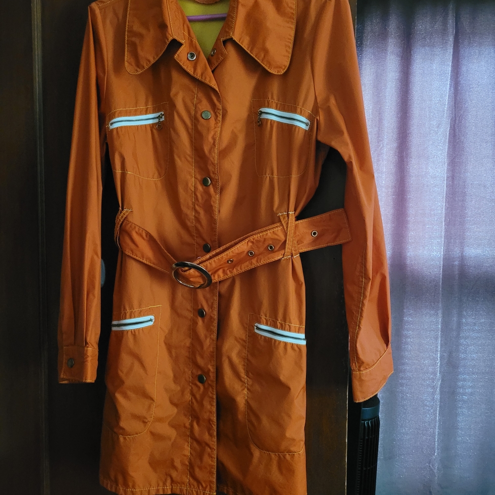 White Stag Orange Trench Coat with Belt